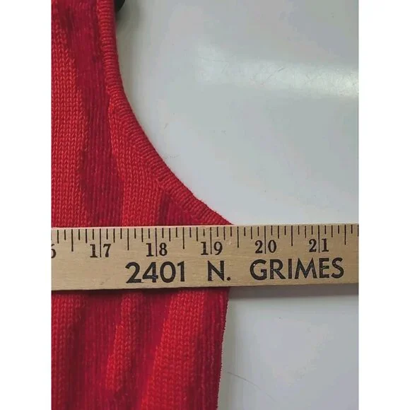 VTG Rebecca Thomas Red Black Faux Fur Collar Zip Front Zebra Print Rib Knit Vest - Picture 3 of 11